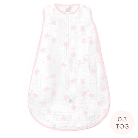Swaddle Designs Pajamas Swaddle Designs Zzzipme Sack Cotton Muslin Patel Pink Butterfly